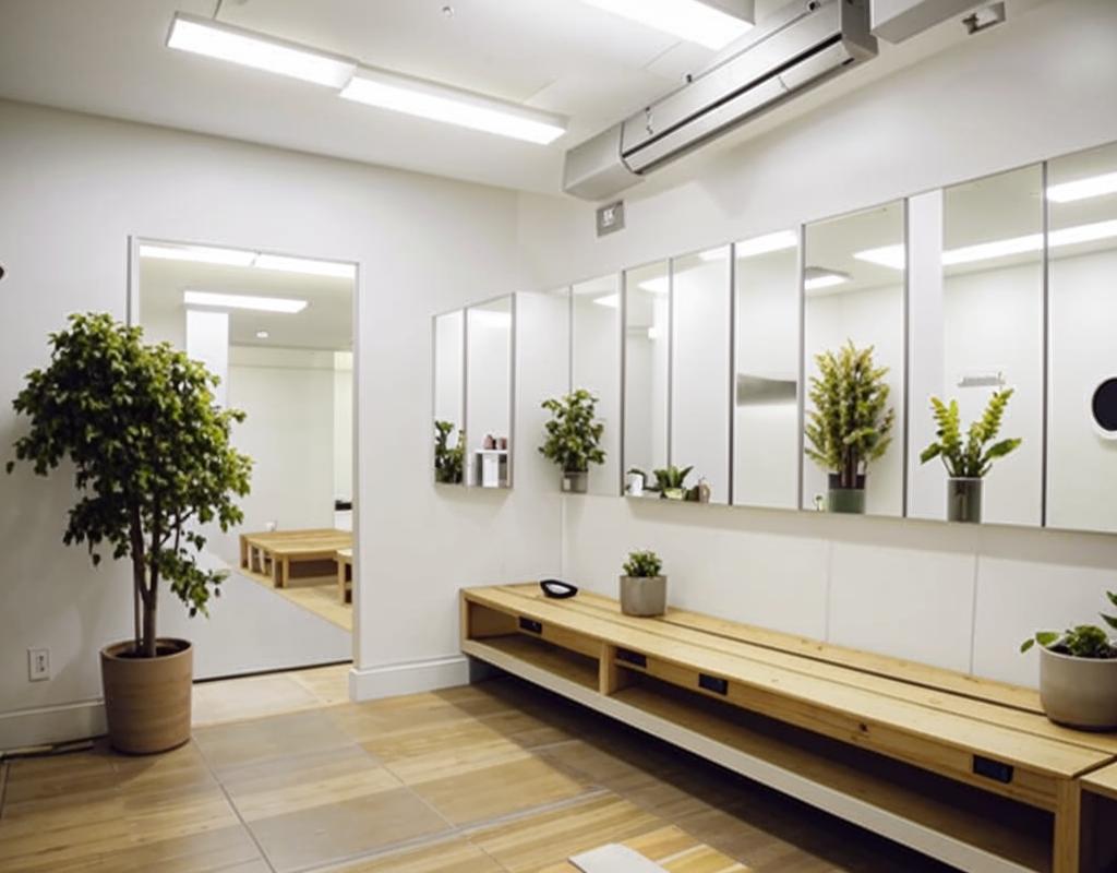 Omklædningsområde med faciliteter